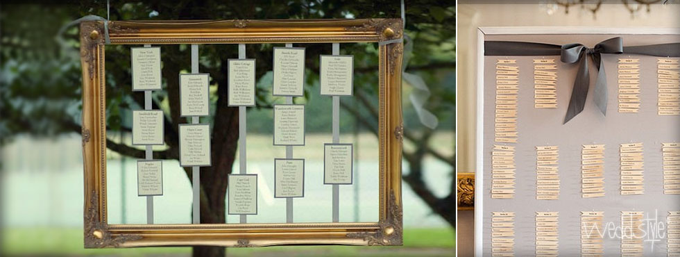 Sitzplantafel und Tischanweiser für Hochzeit