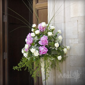 Vintage Tischläufer Kirchendekoration Blumenständer